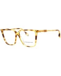 Victoria Beckham - Eyeglasses Square Full Rim, Blonde Havana Frame And Clear Demo Lenses Lens Vb2633222 - Lyst