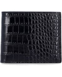 Tom Ford - Croc-Effect Leather Bi-Fold Wallet - Lyst