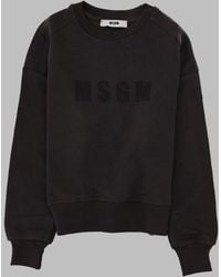 MSGM - Kids Logo Crewneck Cotton Sweatshirt - Lyst