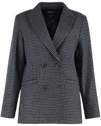 A.P.C. - Lucy Double Breasted Blazer - Lyst