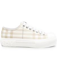 Burberry - Check Sneakers - Lyst