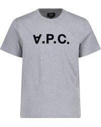 A.P.C. - A. P.C. Organic Cotton Crewneck T-Shirt For - Lyst