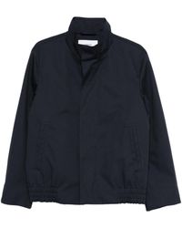Lardini - High Collar Jacket With Button And Zip Closure - Lyst