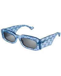 Gucci - Gg Pattern Light Mini Sunglasses With Mirror - Lyst