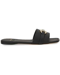 Ferragamo - Calfskin Slide Sandal - Lyst