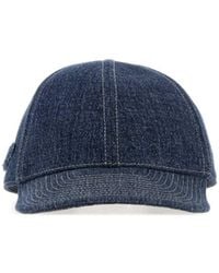 Prada - Denim Solid Baseball Hat - Lyst