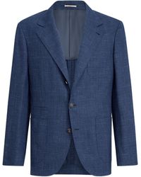 Brunello Cucinelli - Prince Of Wales Deconstructed Blazer - Lyst