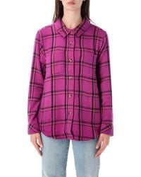 Kavu - Plaid Button-Up Shirt Jacket - Lyst