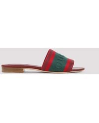 Gucci - Slide Sandal With Web, Fabric - Lyst