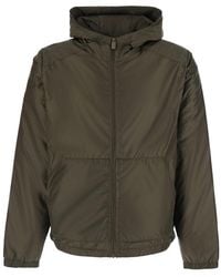 Aspesi - Tech Fabric Front-Zip Jacket With High Collar And Side Pockets - Lyst