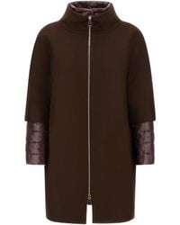 Herno - Wool-Blend Zip Front Coat - Lyst
