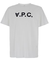 A.P.C. - Oversized T-Shirt With Apc Print - Lyst