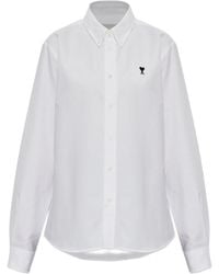 Ami Paris - Shirt With Embroidered Logo - Lyst