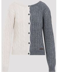 Moschino - Bicolor Wool Cardigan - Lyst