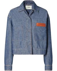 Fendi - Mini Denim Short Jacket With Patch Pockets - Lyst