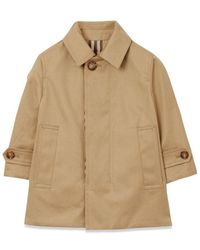 Burberry - Check Reversible Cotton Raincoat - Lyst