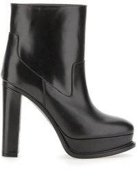 McQueen - Elevated Platform Boots With 12 Cm Heel For - Lyst
