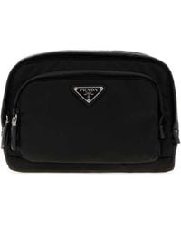 Prada - Canvas Beauty Case With-Tone Hardware, 22 X 17 X 8 Cm - Lyst