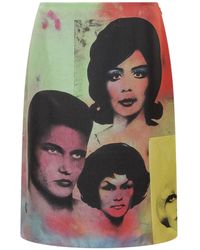 Versace - Stylish Mini Twill Silk Skirt - Lyst