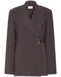 Sportmax - Sporty Stretch Viscose Utility Jacket With Belt Eyelet, Padded Shoulders & Cuff Slits - Lyst