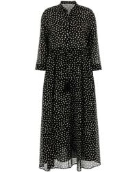 Tory Burch - Long-Sleeve-And- Polka Dot Maxi Dress - Lyst