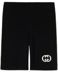 Gucci - Ribbed Shorts With Intarsia - Lyst