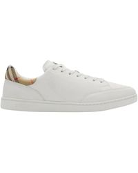 Burberry - Set Leather Sneakers - Lyst