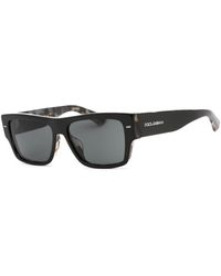 Dolce & Gabbana - Stylish Rectangular Sunglasses With 55Mm Lenses - Lyst