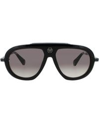 Philipp Plein - Spp151V Plastic Oval Sunglasses - Lyst