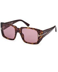 Tom Ford - Square Full Rim, With A Dark Havana Frame And Lens - Lyst