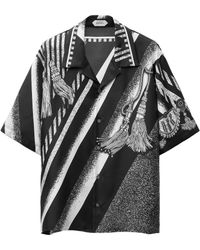 Versace - Printed Silk Twill Shirt - Lyst