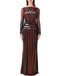 OTTOLINGER - Graphic Print Sheer Long Sleeve Maxi Dress - Lyst