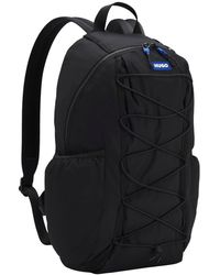 HUGO - Backpack With Logo Patch Recycled Polyester Backpacks - Lyst