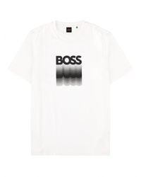BOSS - Cotton T-Shirt - Lyst