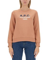 A.P.C. - Sweatshirt With Logo - Lyst