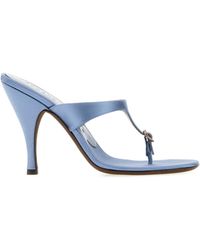 Herbert Levine - Kiss And Tell Satin Thong Sandals With 10 Cm Flat Heel - Lyst