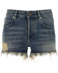 Balenciaga - Denim Shorts - Lyst