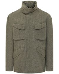ADHOCONCEPT - Structured Tweed Jacket - Lyst