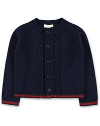 Gucci - Kids Cable Knit Cardigan Jacket - Lyst