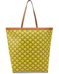 Celine - Flat Medium Fabric Shopper Triomphe - Lyst