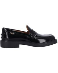 Tod's - Brushed Leather Platform Loafers - Lyst