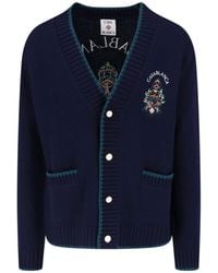 CASABLANCA - Embroidered Button-Front Cardigan - Lyst