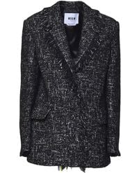 MSGM - Fringed Blazer - Lyst