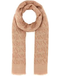 Saint Laurent - Printed Modal Blend Scarf - Lyst