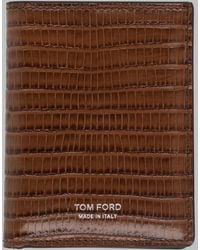 Tom Ford - Lizard-Embossed Leather Bifold Wallet - Lyst