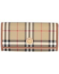 Burberry - Continental Check Mini Wallet - Lyst