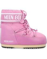 Moon Boot Icon Mini Nylon Boots For in White | Lyst