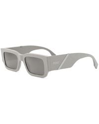 Fendi - Sunglasses Square Full Rim, Light Frame And Mirror Lens Fe40131I20C - Lyst