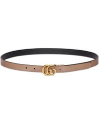 Gucci - Double G Buckle Leather Belt - Lyst