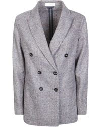 Circolo 1901 - Wool-Silk Blend Quilted Jacket For - Lyst